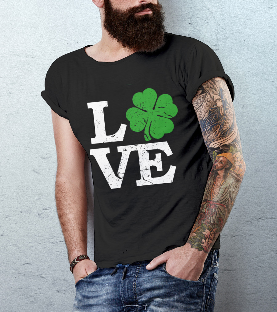 St. Patrick's Day Love With Shamrock T-Shirt