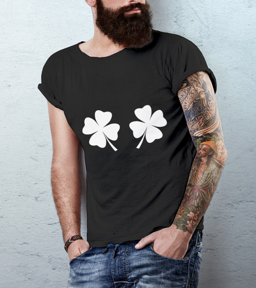Clover Breasts Shamrock Pair For St Patricks And Pattys Day T-Shirt