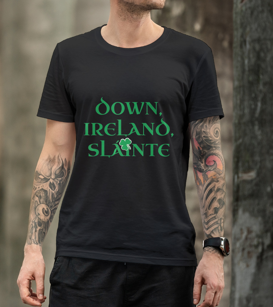 County Down Ireland Sláinte Shamrock T-Shirt