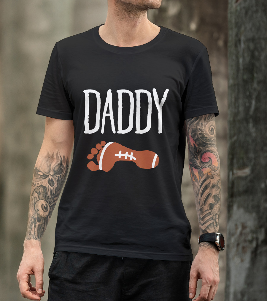 DADDY Footprint Football T-Shirt