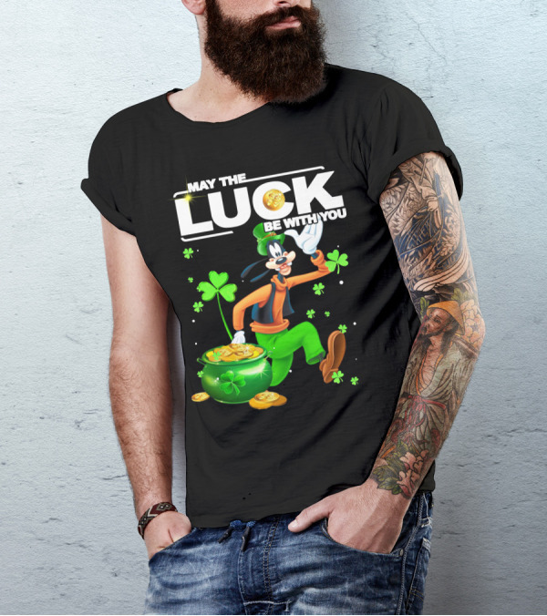 Goofy May The Luck Be With You Coins And Clovers T-Shirt