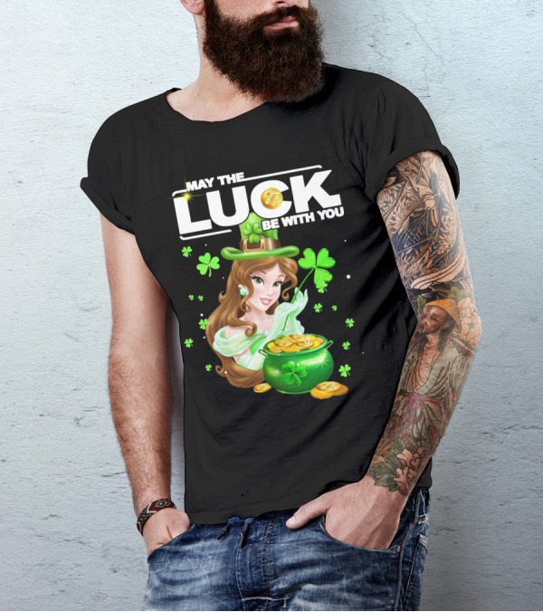 May The Luck Be With You St. Patrick's Day Princess With Pot Of Gold T-Shirt