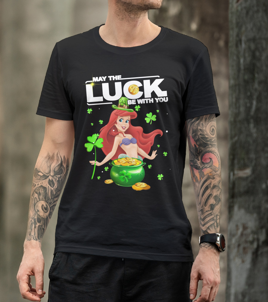 May The Luck Be With You Ariel Coins Clover T-Shirt