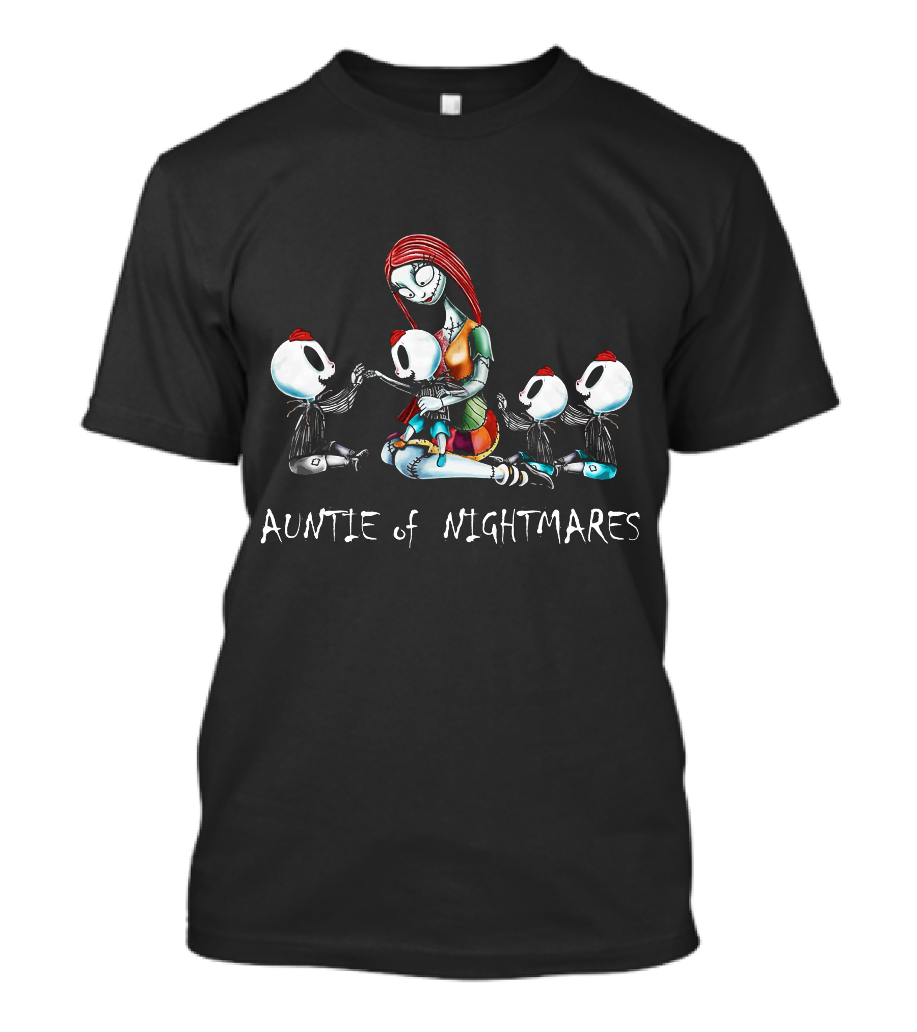 Auntie Of Nightmares With Four Skeleton Boys T-Shirt