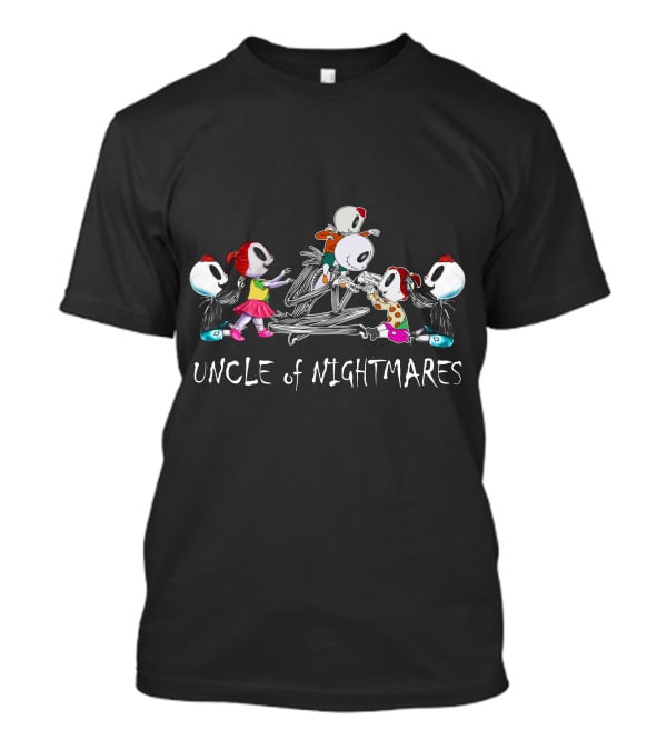 Uncle Of Nightmares Skeleton Kids Playful Scene T-Shirt