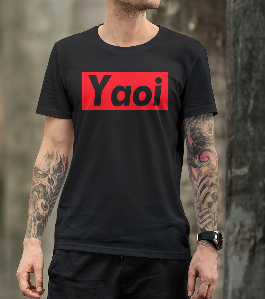 Yaoi Red Black Bold Text Manga T-Shirt