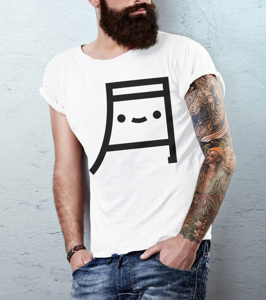 Tsuki Cute Kawaii Moon Face Emoticon Symbol Merch T-Shirt
