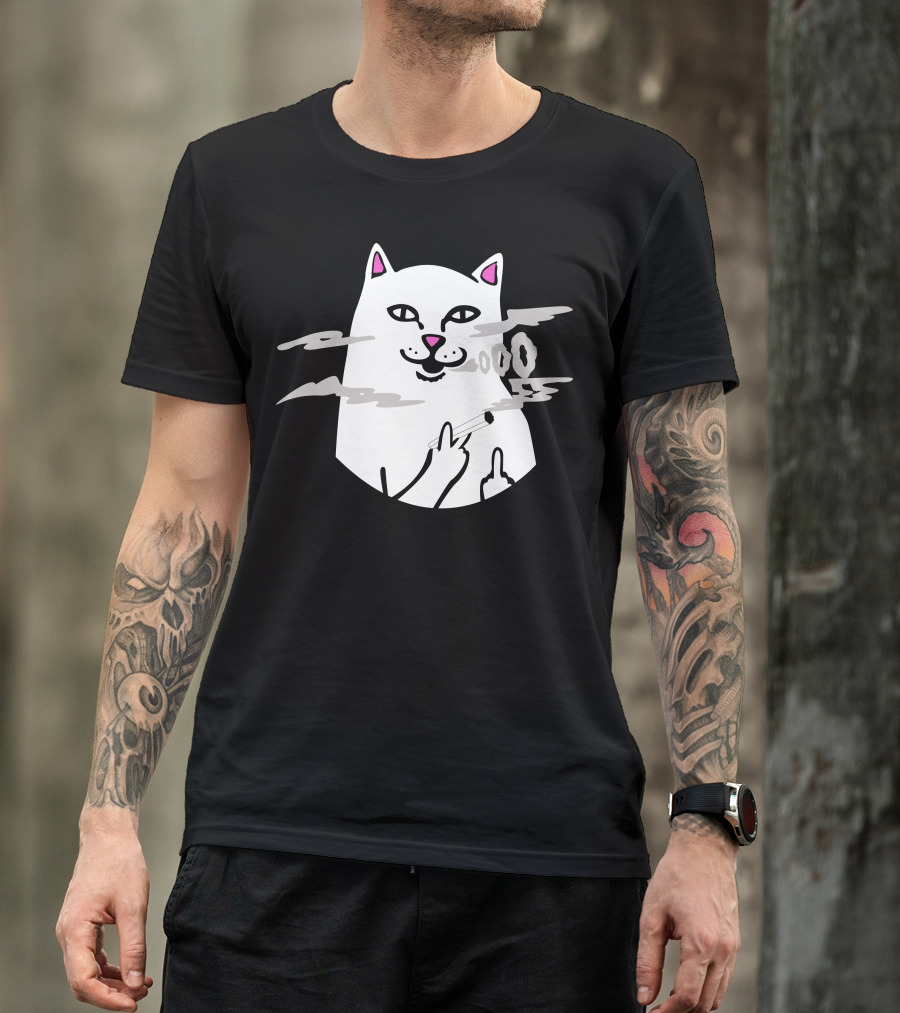 Bella Poarch Cat Smoking Middle Fingers T-Shirt