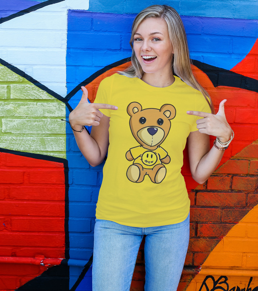 Drew House Teddy Bear Yellow Turtleneck T-Shirt