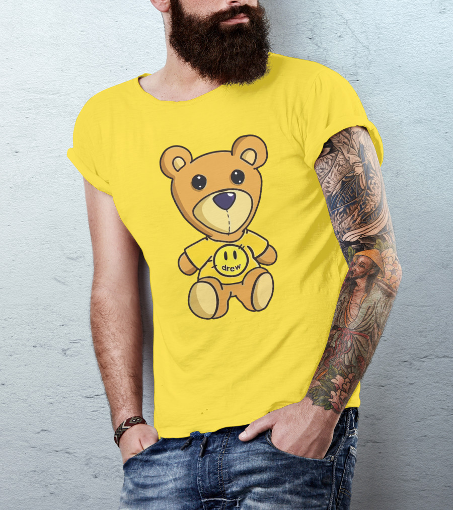 Drew House Teddy Bear Yellow Turtleneck T-Shirt