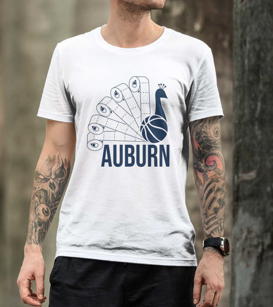 Auburn Peacock Toilet Paper Basketball T-Shirt