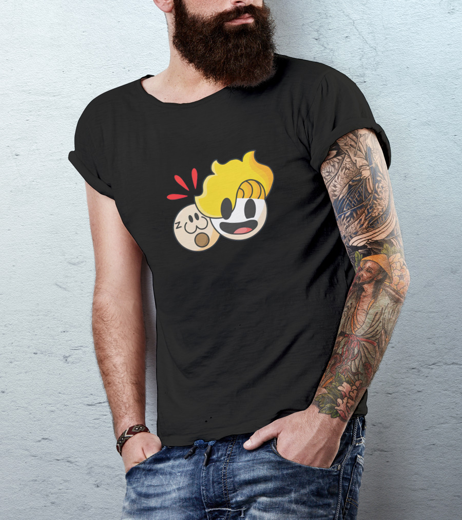 Haminations Animated Faces With Yellow Hair And Expressions T-Shirt