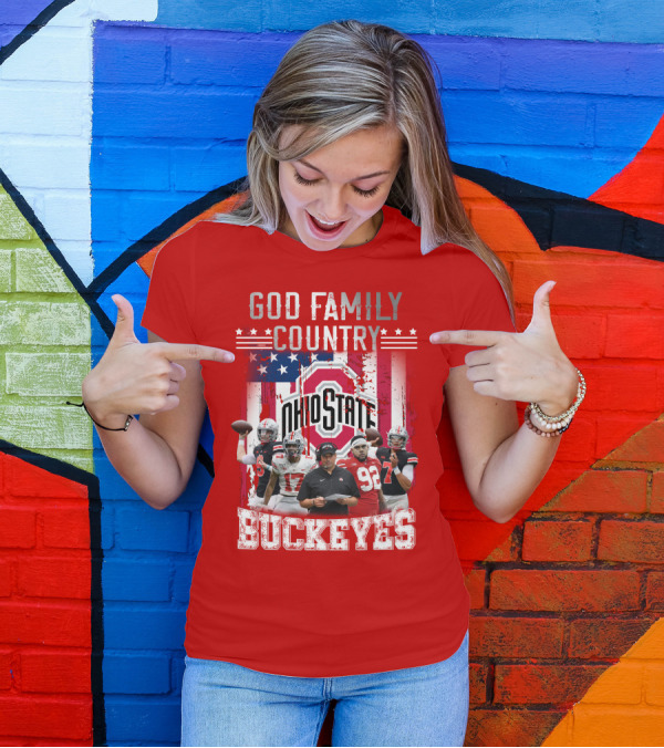 God Family Country Ohio State Buckeyes Football Team Players T-Shirt