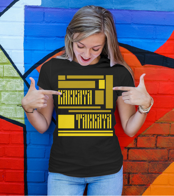 KAKKAYA TAKKAYA Bold Geometric Lettering T-Shirt