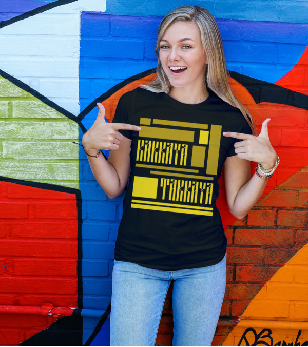 KAKKAYA TAKKAYA Bold Geometric Lettering T-Shirt