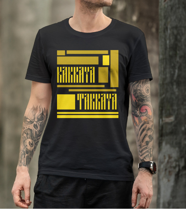 KAKKAYA TAKKAYA Bold Geometric Lettering T-Shirt