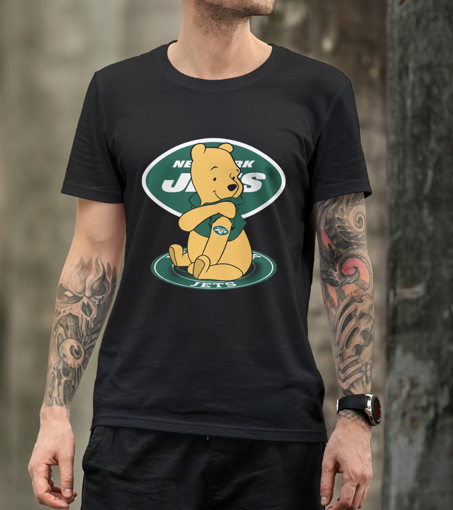 New York Jets Pooh Football T-Shirt