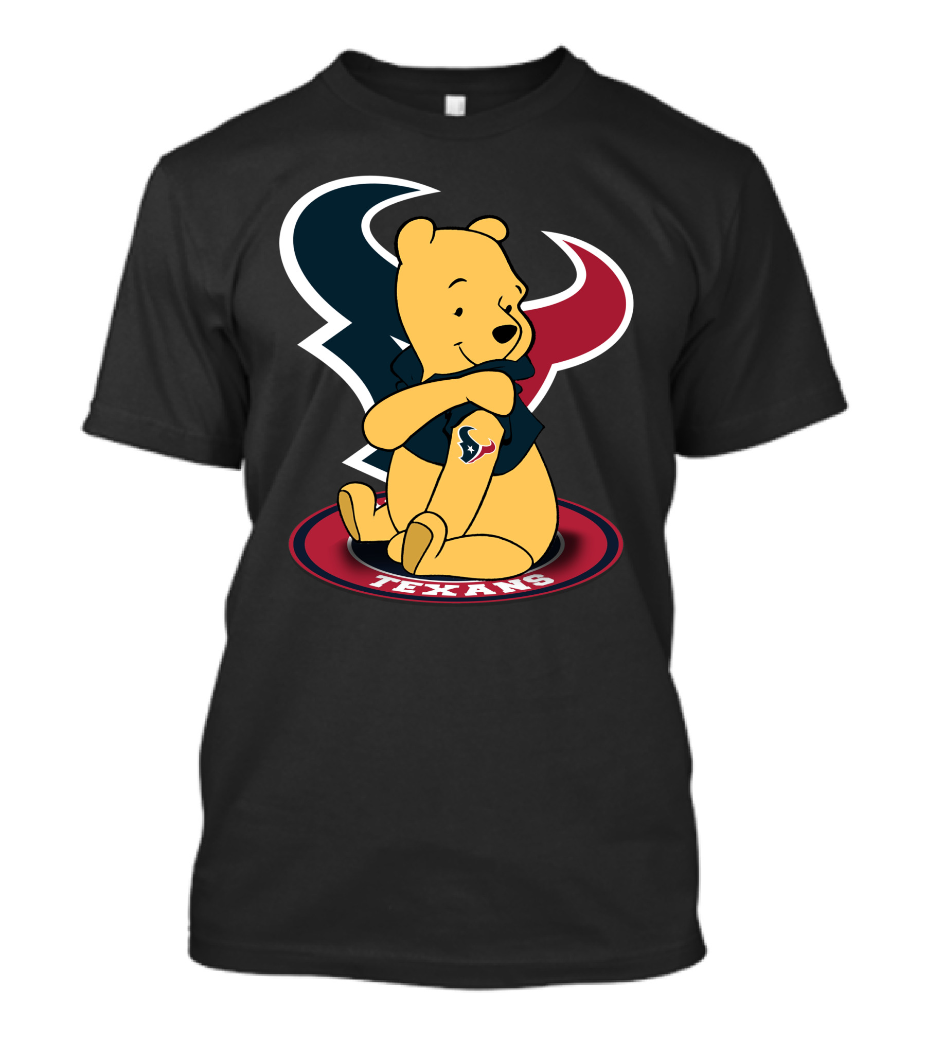 Pooh Texans Houston Logo Bears Football T-Shirt