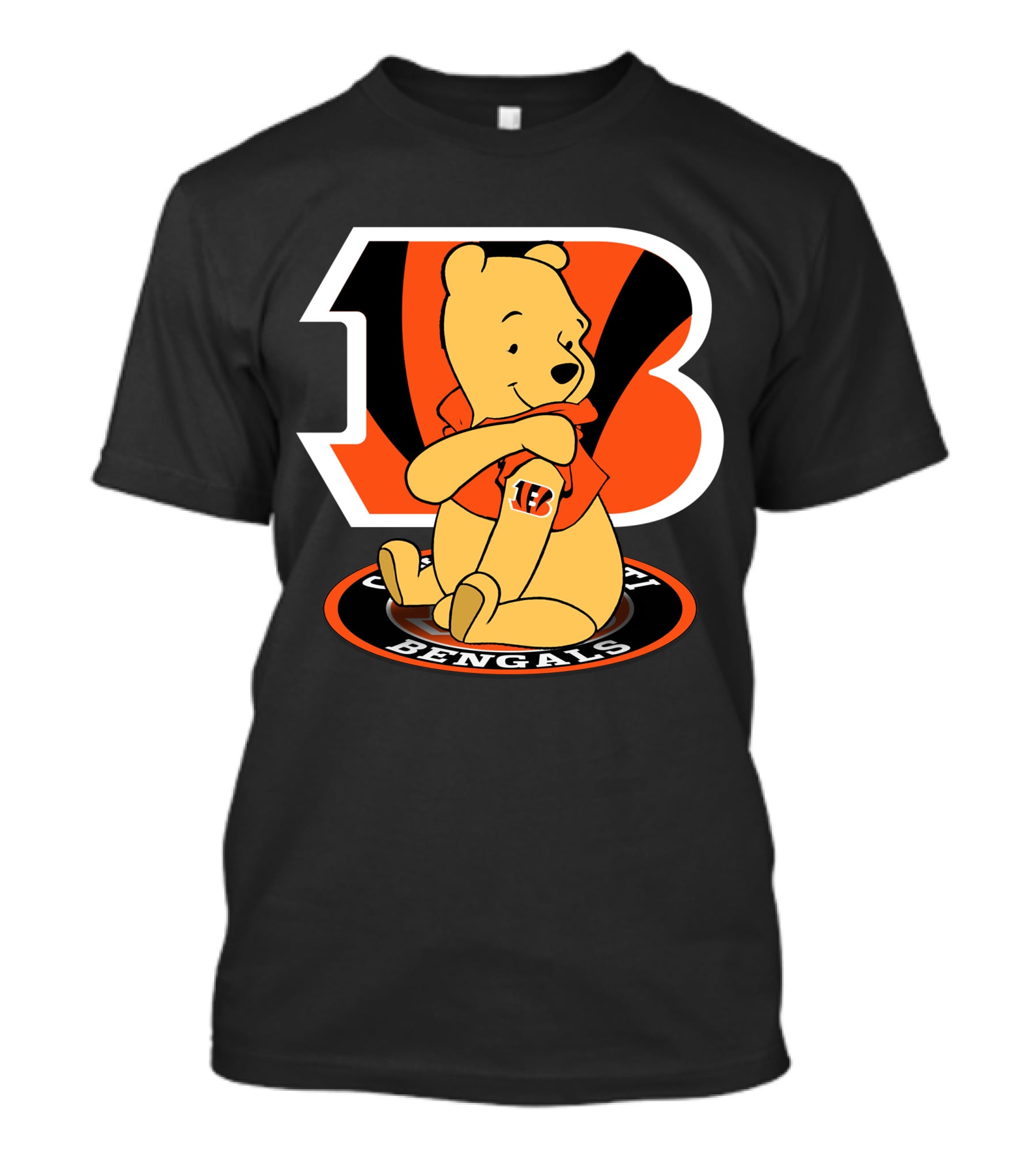 Cincinnati Bengals Pooh Football Crossover T-Shirt