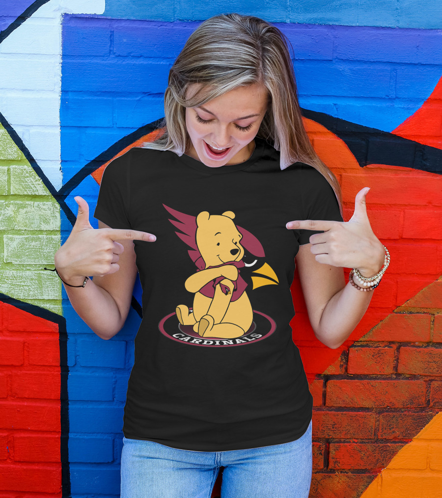 Pooh Cardinals Embracing Iconic Bird T-Shirt