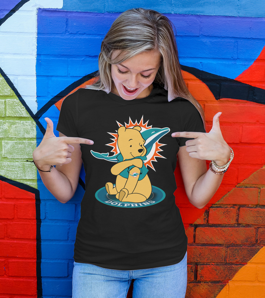 Winnie Pooh Miami Dolphins T-Shirt