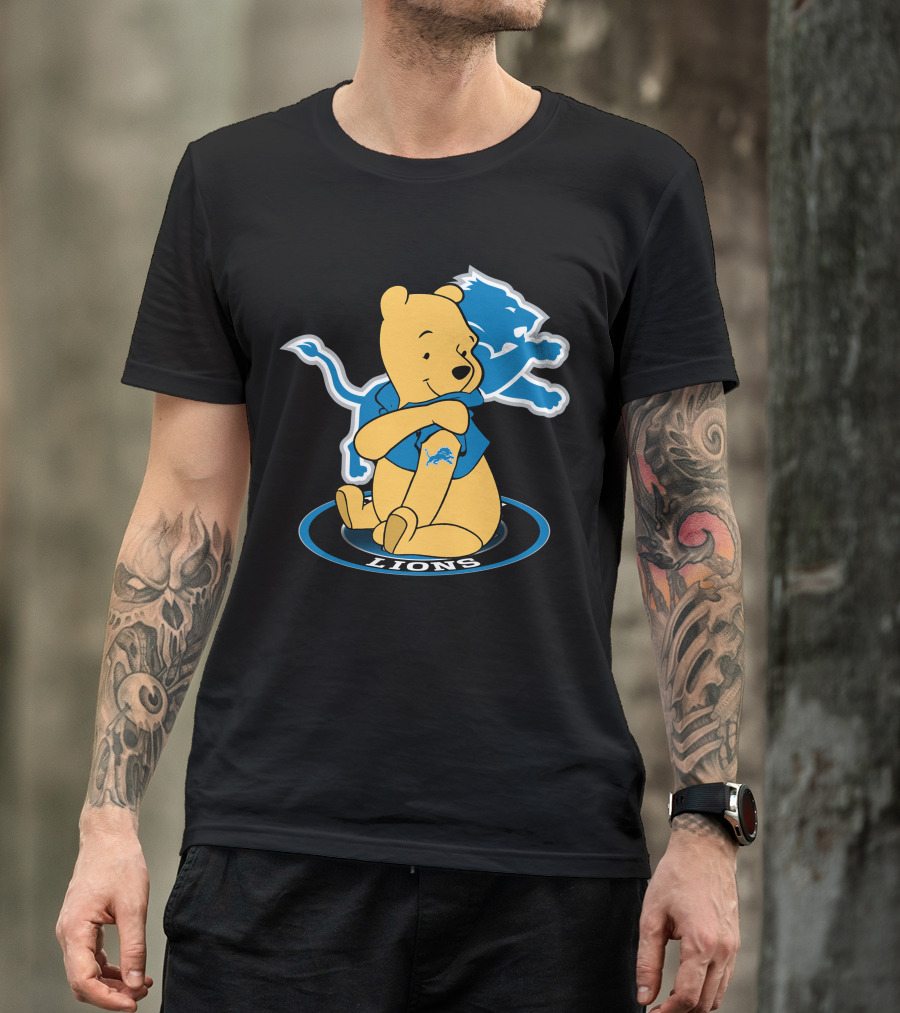 Lions Pooh Bear Detroit Crossover T-Shirt