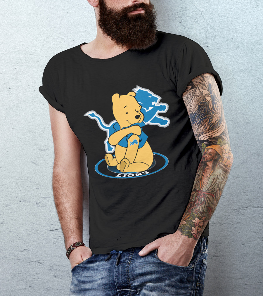 Lions Pooh Bear Detroit Crossover T-Shirt