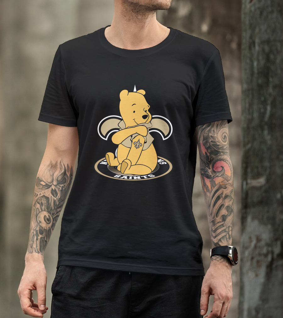 Pooh Saints New Orleans Fleur-de-Lis Iconic Symbols T-Shirt