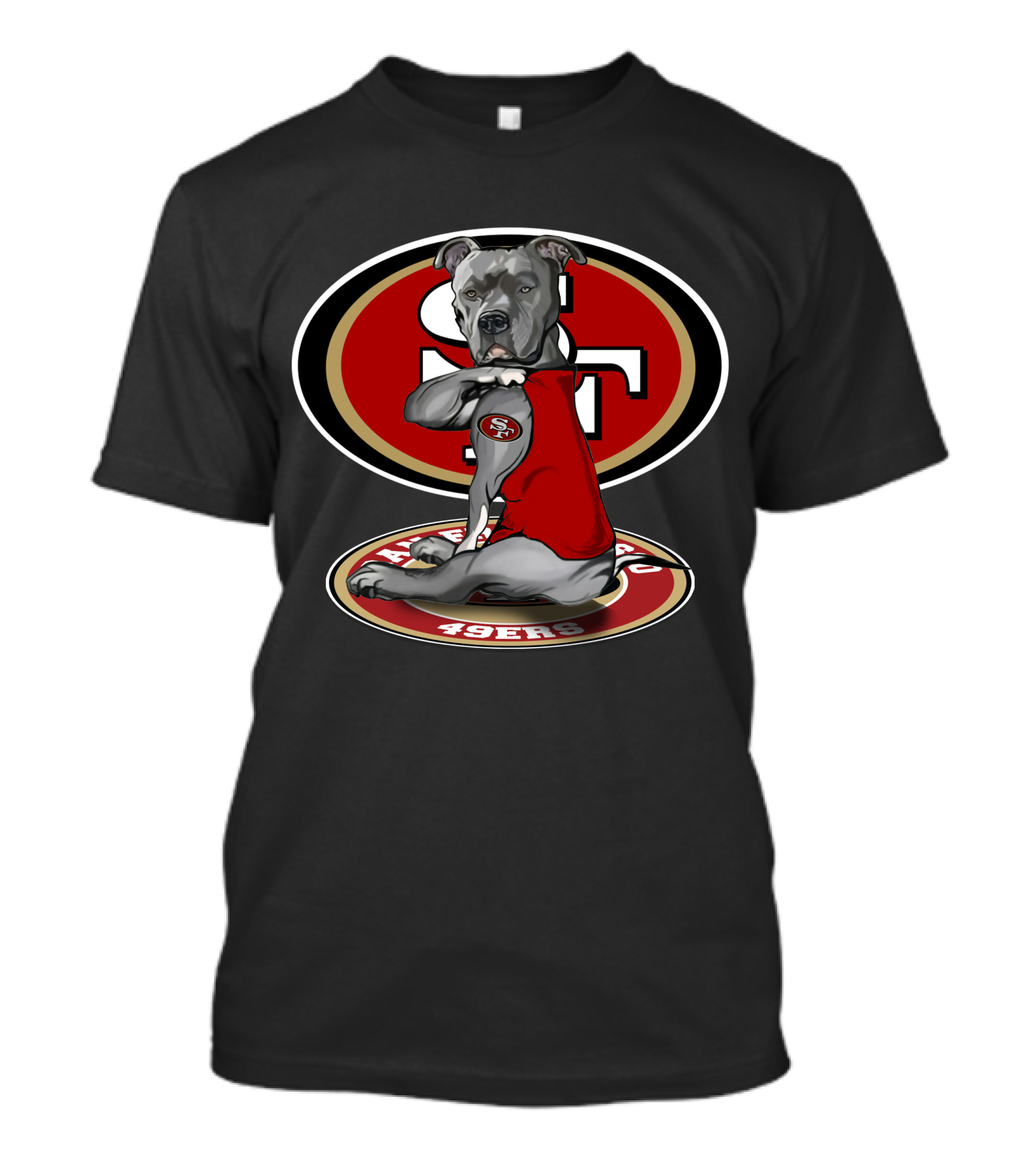 DOG NFL 49ers Pitbull SFC 49ers SF T-Shirt