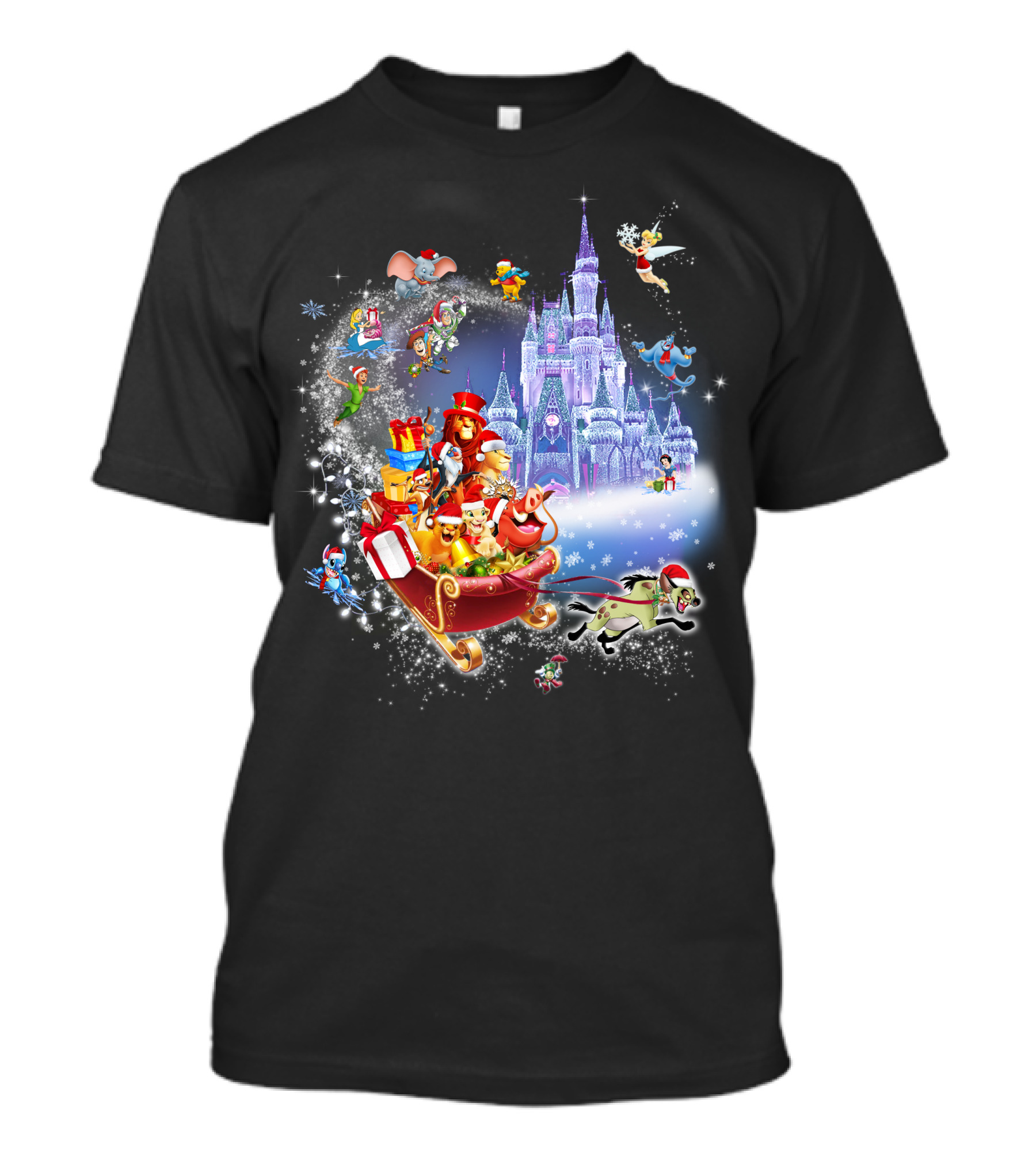 Lion King Christmas Disney Castle Christmas Magic T-Shirt