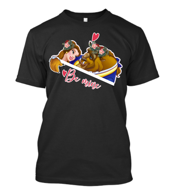 Be Mine Beauty And The Beast Floral Valentine's Day T-Shirt