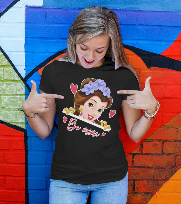 Belle Be Mine Hearts And Flowers T-Shirt