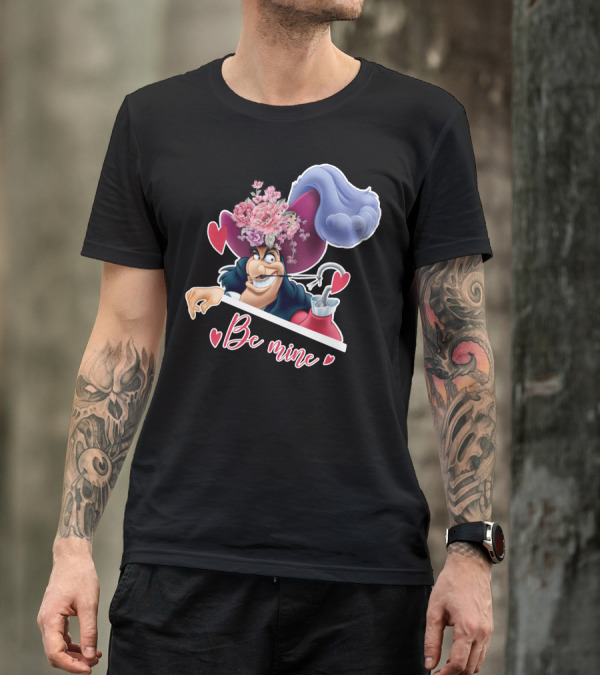 Be Mine Hook Captain Valentine's Day Flowers T-Shirt