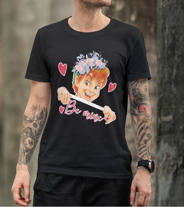 Peter Pan Be Mine Hearts Floral Crown T-Shirt