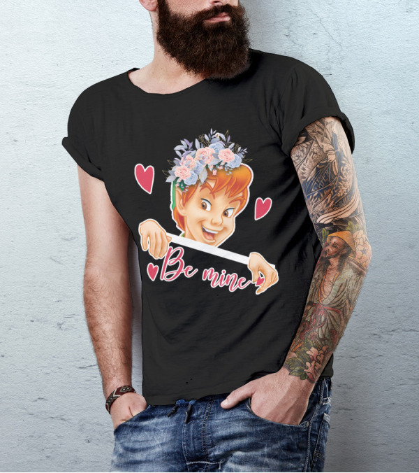 Peter Pan Be Mine Hearts Floral Crown T-Shirt