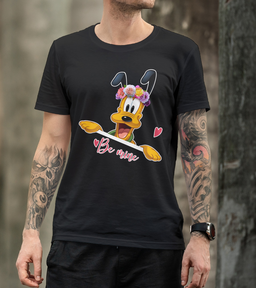 Be Mine Flower Crown Pluto Hearts T-Shirt