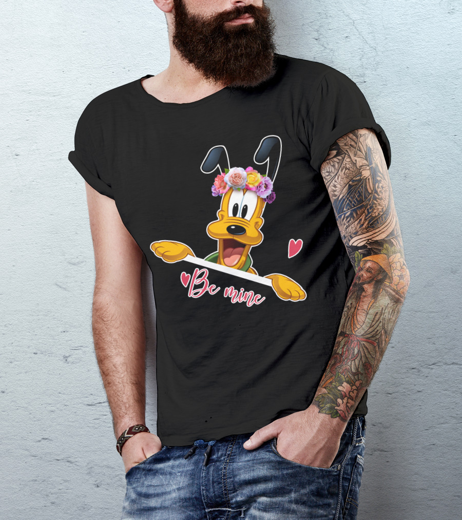 Be Mine Flower Crown Pluto Hearts T-Shirt