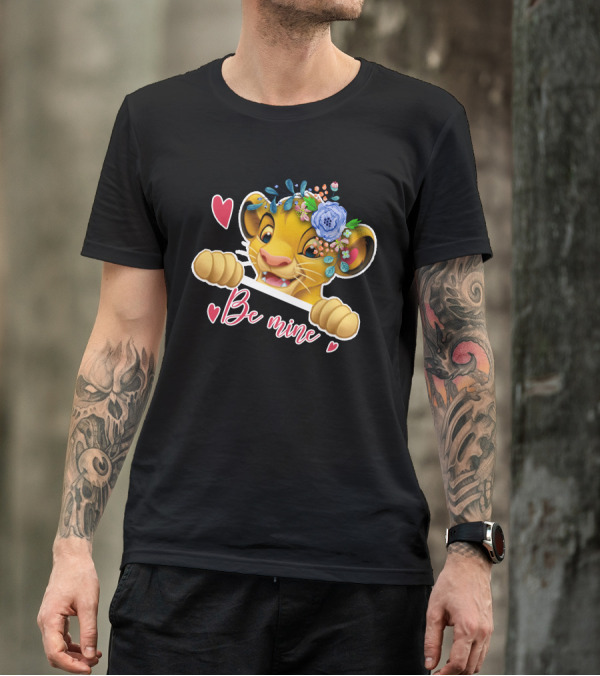 Simba Be Mine Floral Heart Lover T-Shirt