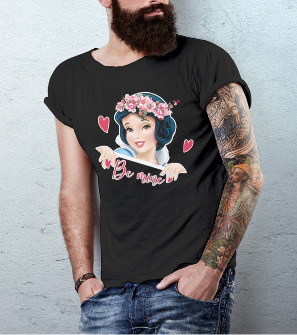 Snow White Be Mine Floral Heart T-Shirt