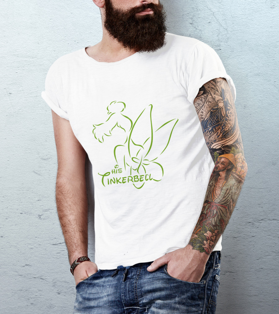 His Tinkerbell Fairy Outline T-Shirt