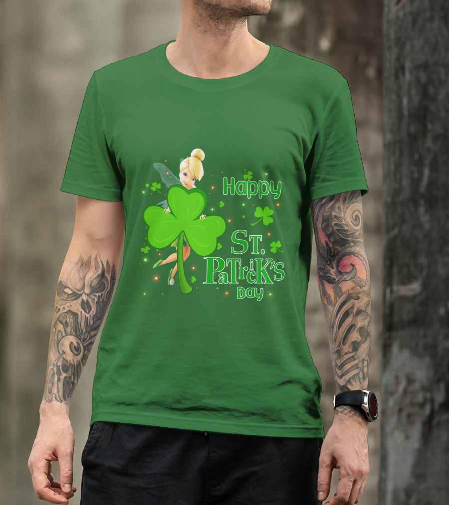 Happy St. Patrick's Day Tinkerbell Shamrock T-Shirt