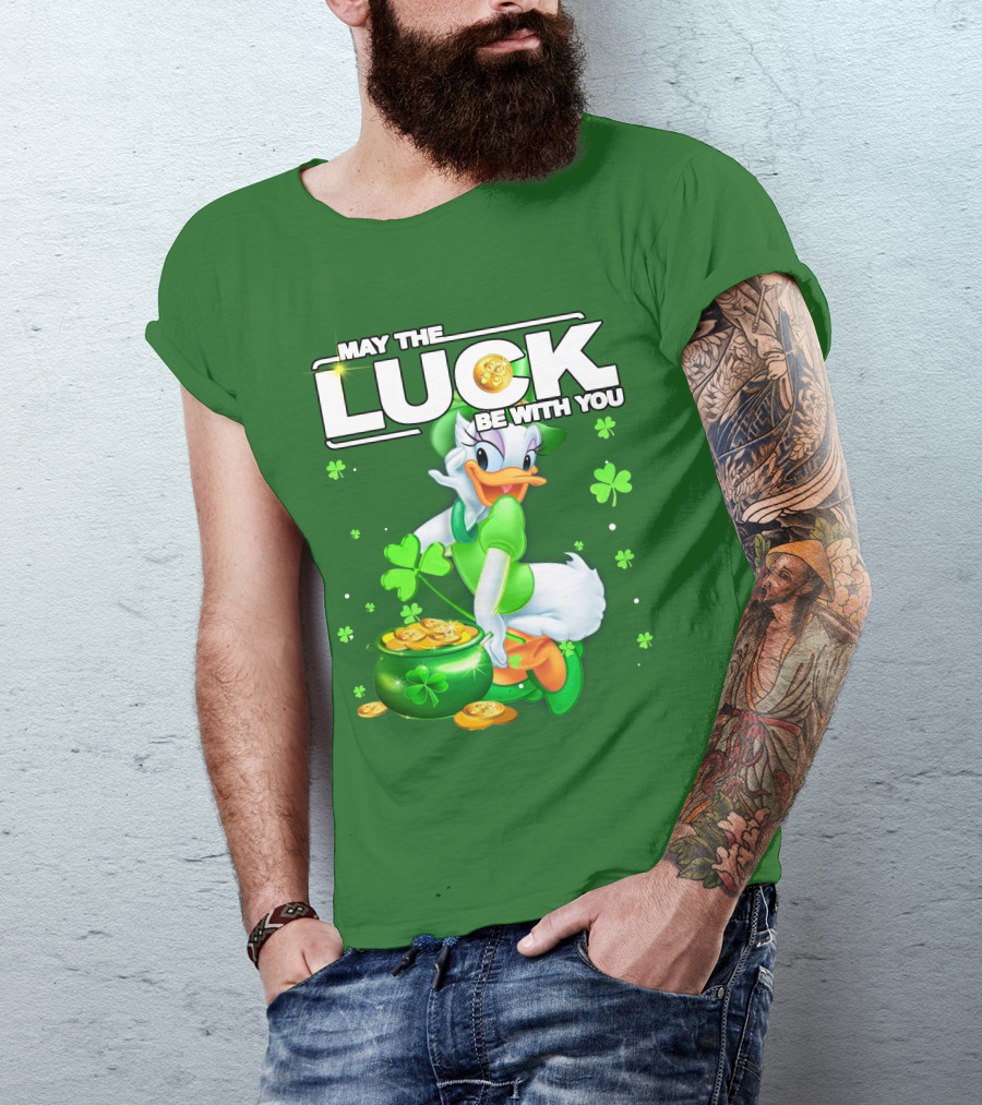 May The Luck Be With You Daisy Luck St Patrick's Day T-Shirt