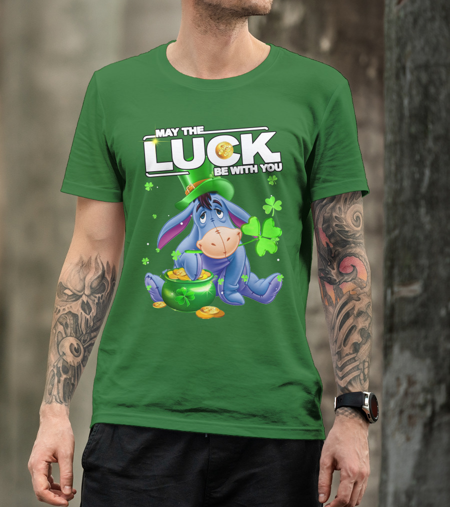 May The Luck Be With You Eeyore St Patrick's Day T-Shirt