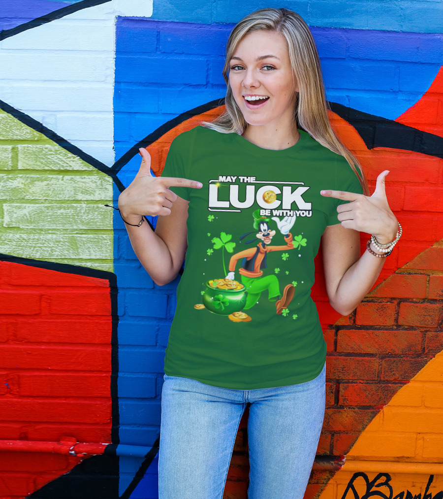 May The Luck Be With You Goofy St Patrick's Day T-Shirt