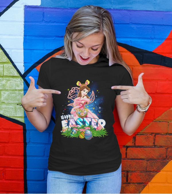 Belle Happy Easter Eggs Basket Fantasy T-Shirt