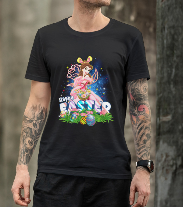 Belle Happy Easter Eggs Basket Fantasy T-Shirt