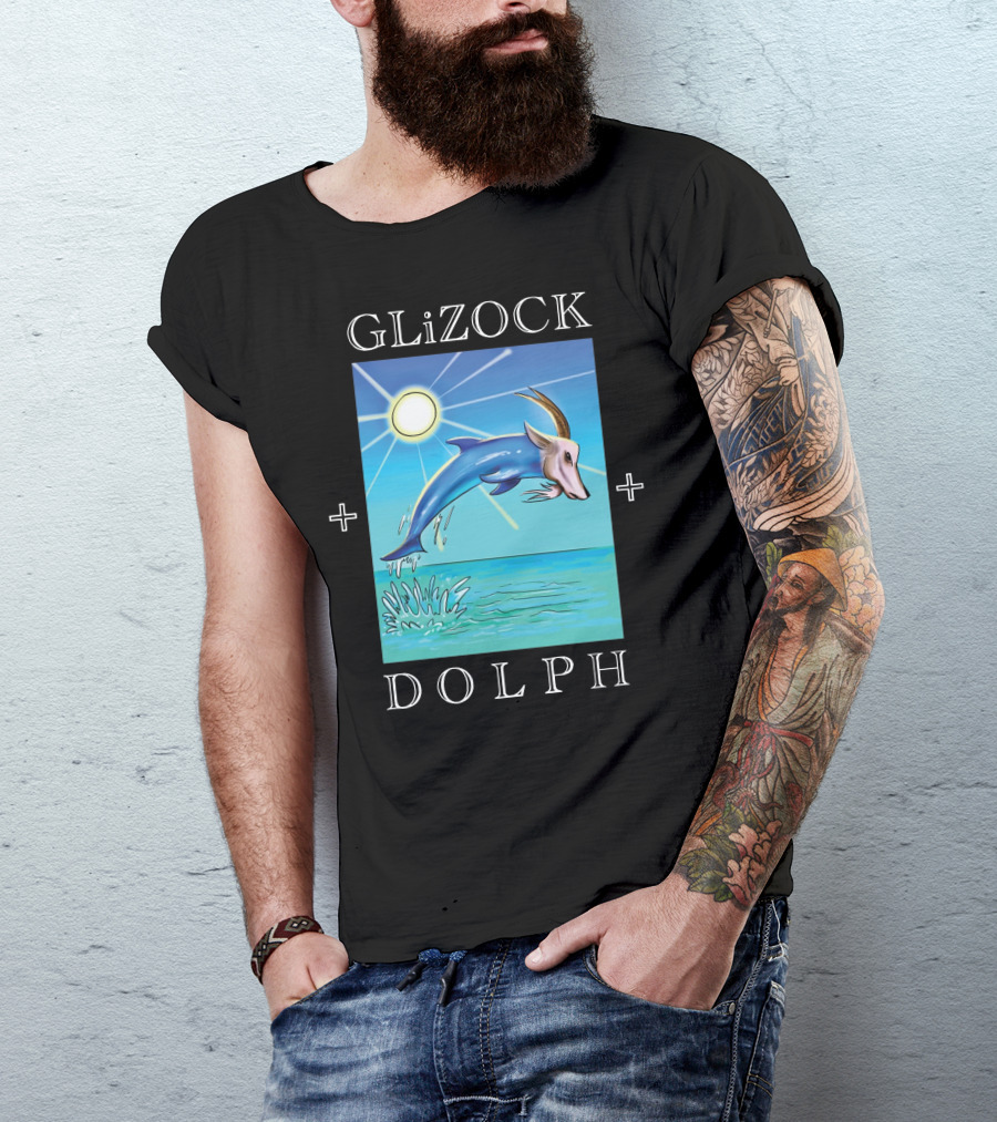 GLiZOCK DOLPH Goat Dolphin Jump Ocean T-Shirt