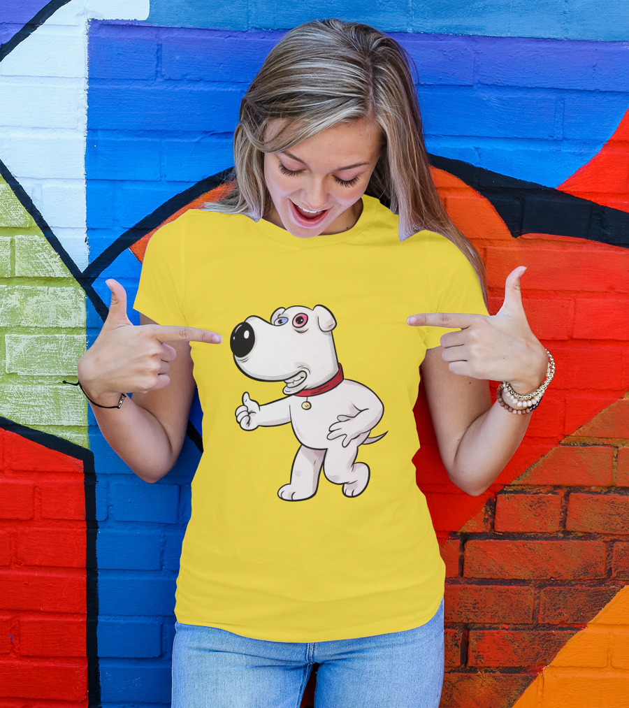 Brian Griffin Psychedelic Style Family Guy Character T-Shirt