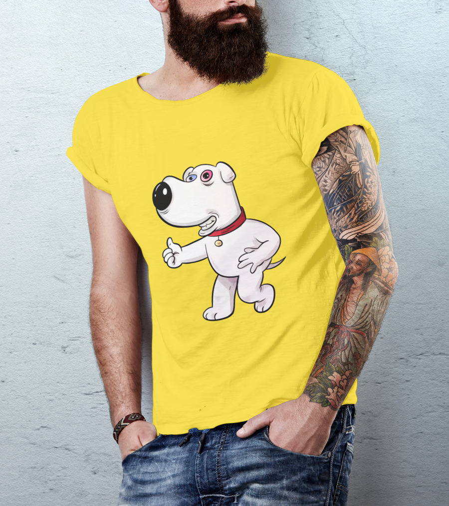 Brian Griffin Psychedelic Style Family Guy Character T-Shirt