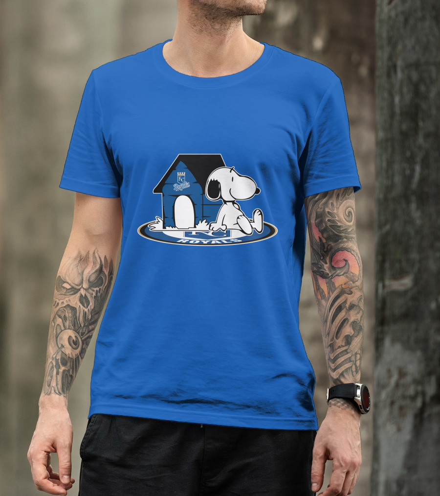 Kansas City Royals Snoopy And Doghouse Fan Now And Forever T-Shirt